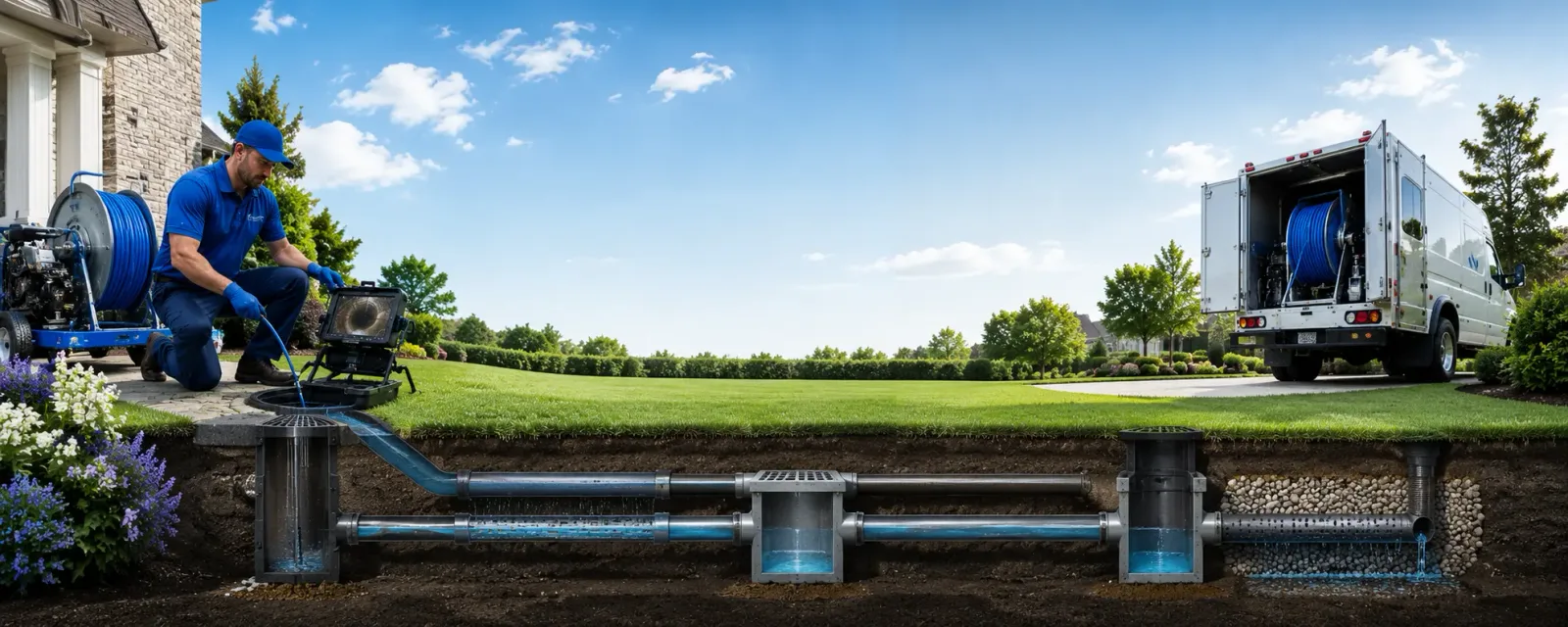 Outdoor drain cleaning information for Walsh, IL